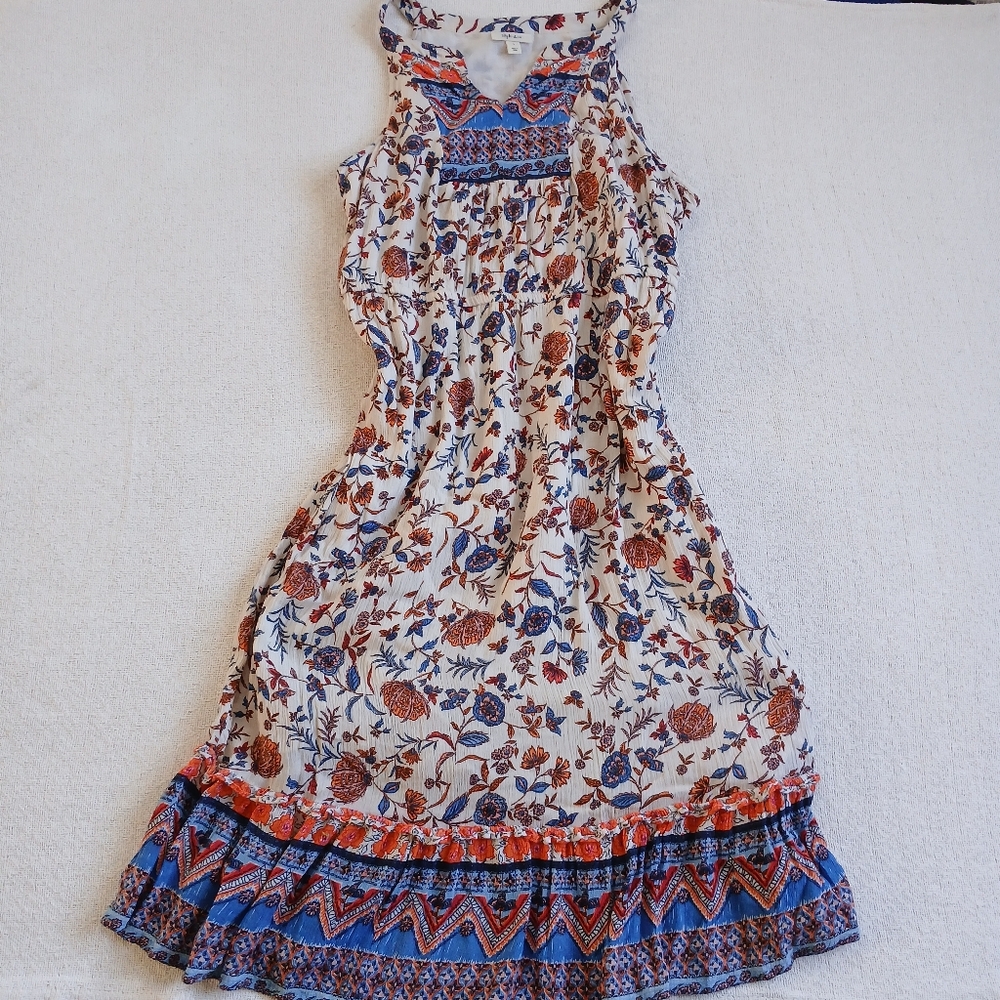 style&co ♡ flower boho midi dress paisley large cabin cottagecore spring